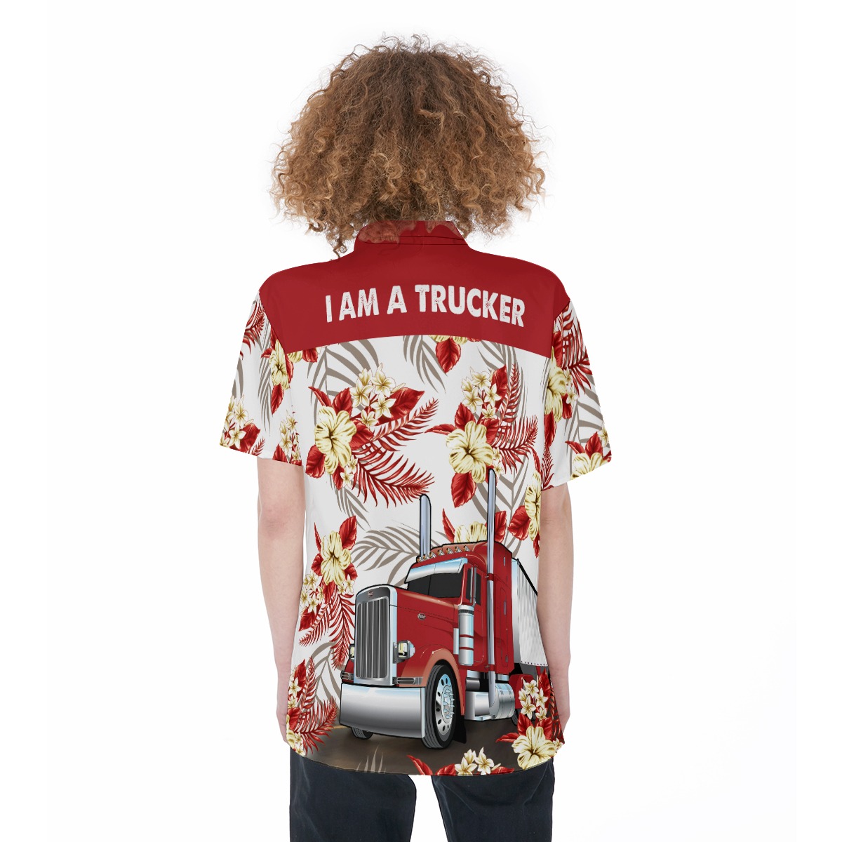 Proud Trucker Tropical Hawaiian Shirt Sayings I Am A Trucker