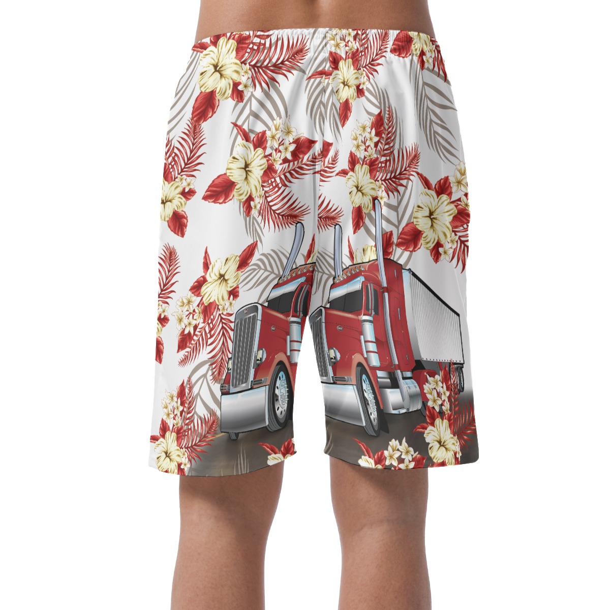 Trucker Floral Hawaiian Shorts | Best Summer Hawaiian Shorts Shirt For Trucker