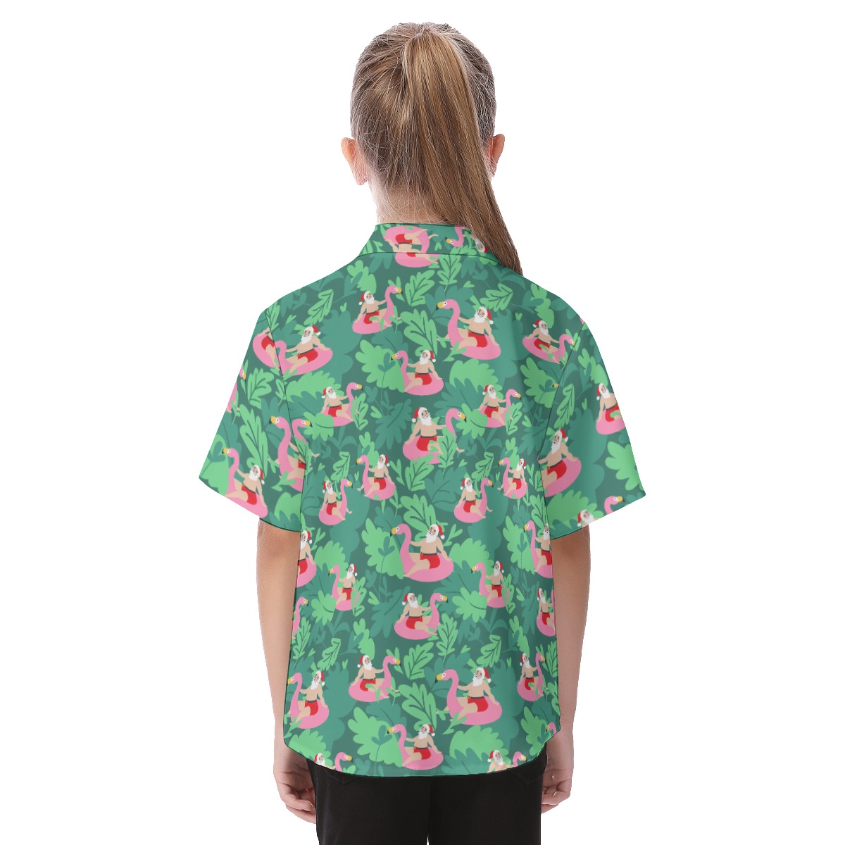 Tropical Santa Kid's Hawaiian Shirt