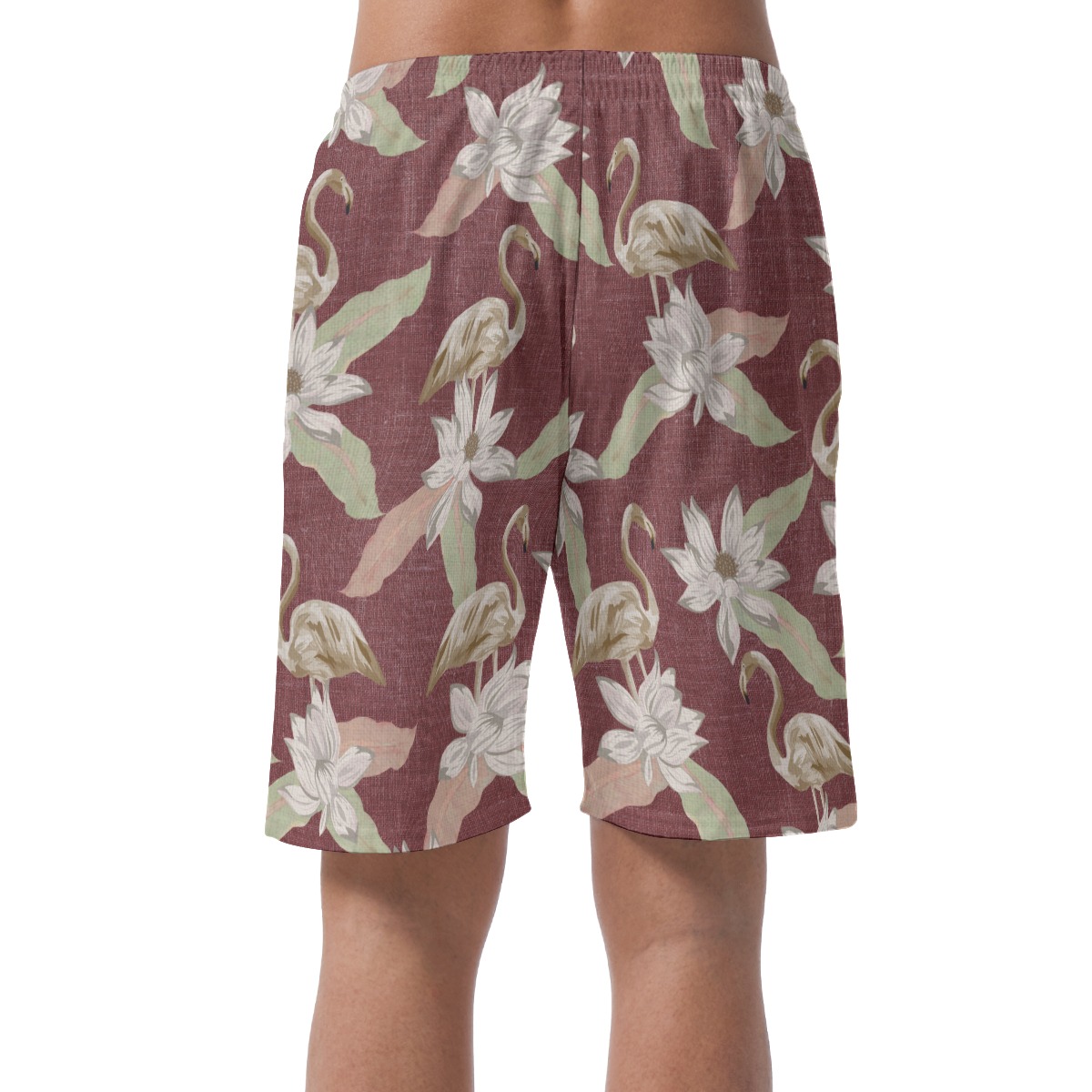 Vintage Flamingo Aloha Beach Shorts