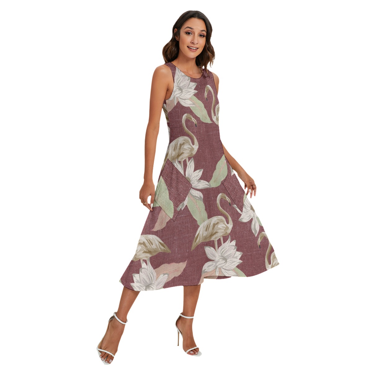 Tropical Flamingo Aloha Dress For Women
