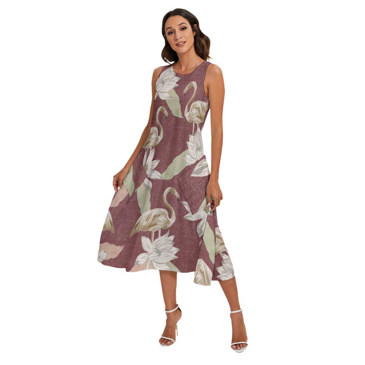 Tropical Flamingo Aloha Dress For Women