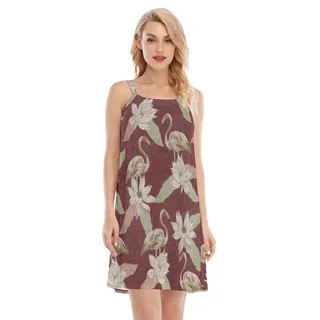 Flamingo Tropical Dress For Women
