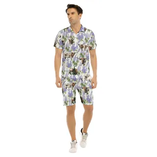 Longhorn Bluebonnet Texas Matching Hawaiian Set