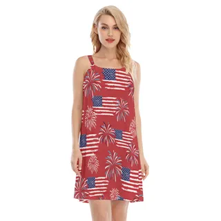 USA Patriotic Hawaiian Women's Dress