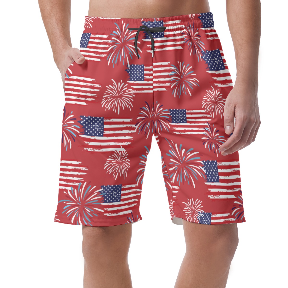 American Patriotic Summer Beach Shorts - variant image 1