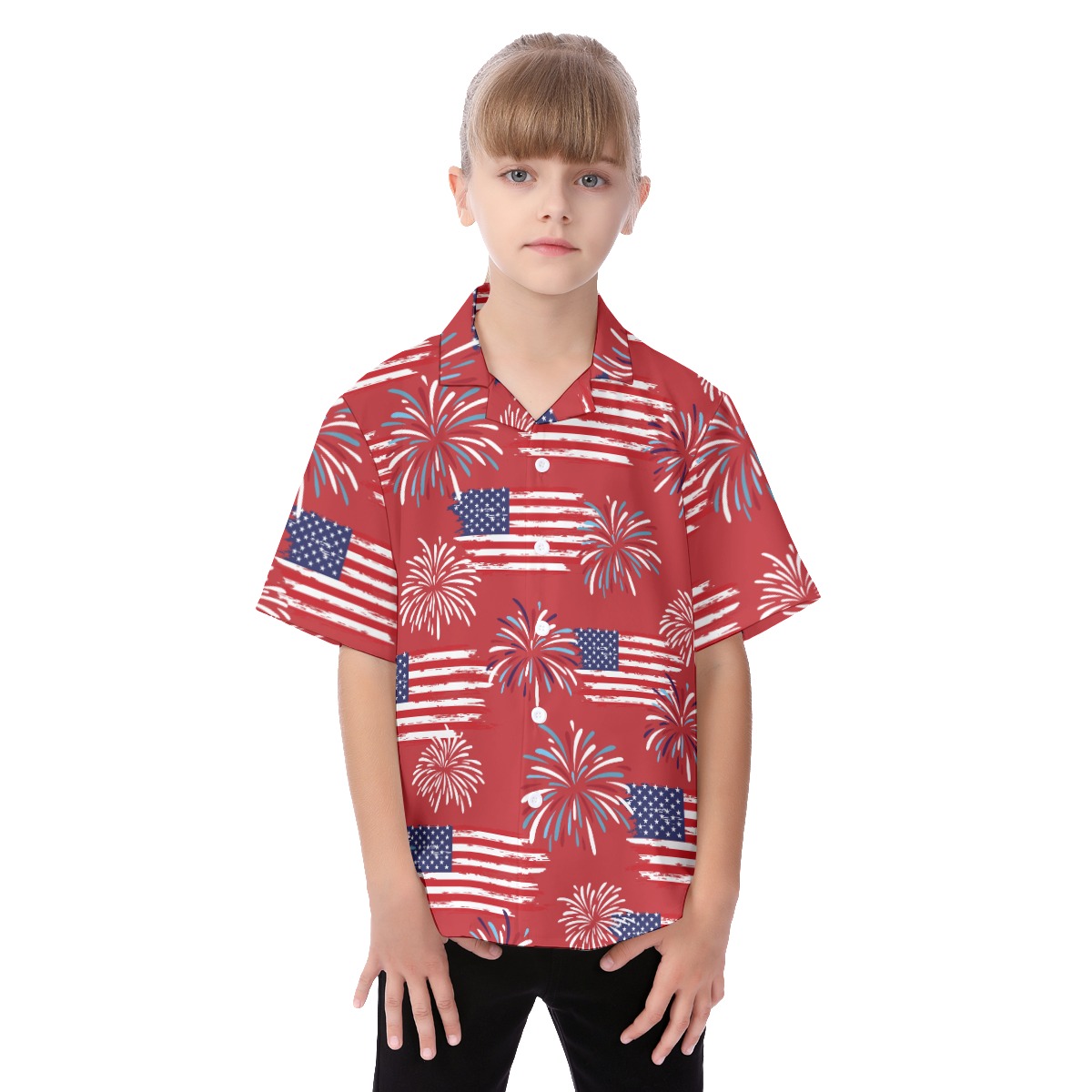 American Summer Patriotic Hawaiian Shirt - variant image 1