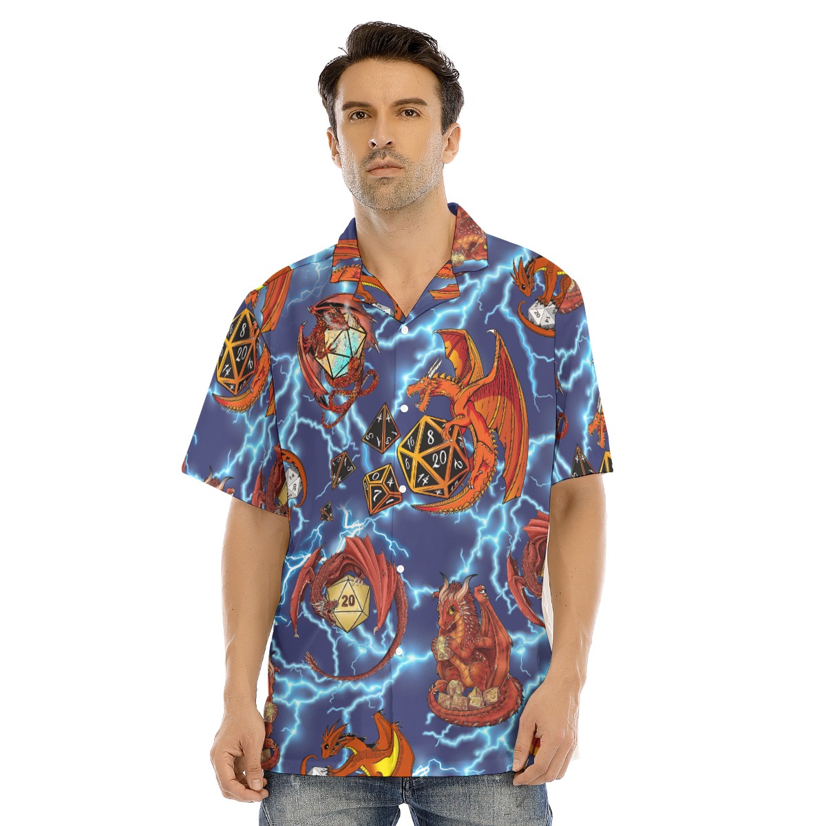 Dnd Hawaiian Shirt For Men | Dungeons & Dragons Button Up Shirt - variant image 1