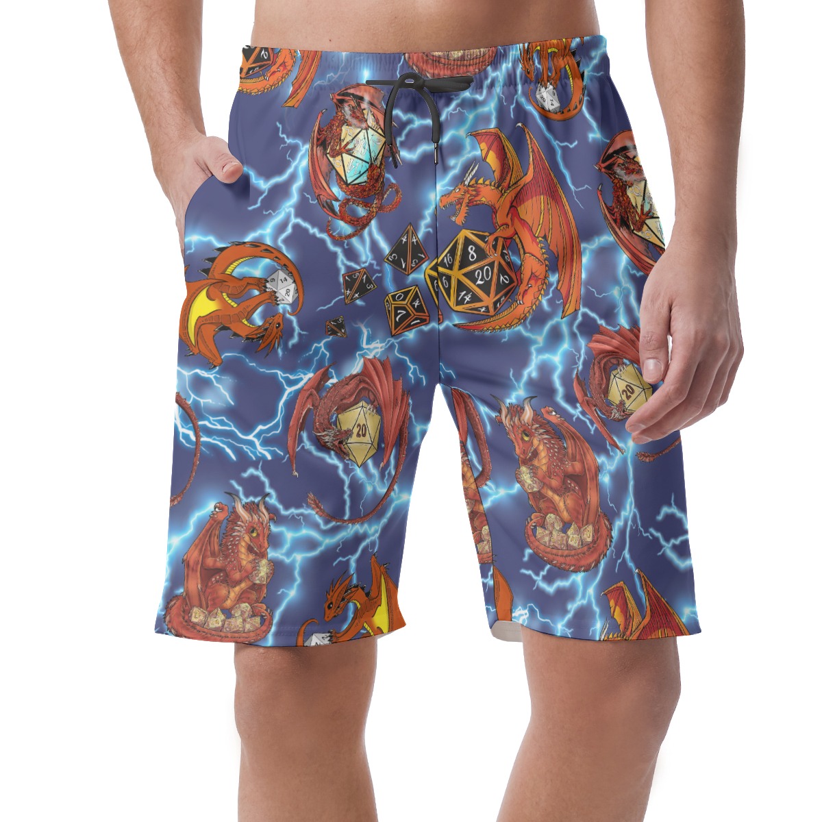 Dnd Dragon Men's Summer Shorts - variant image 1