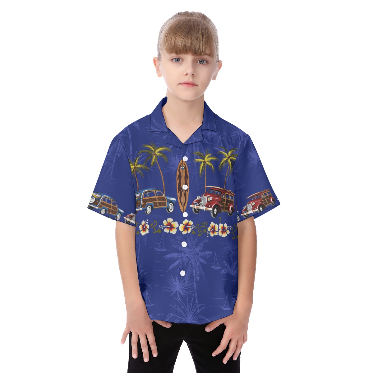 Car Surfboard Aloha Shirt For Kids - variant image 1