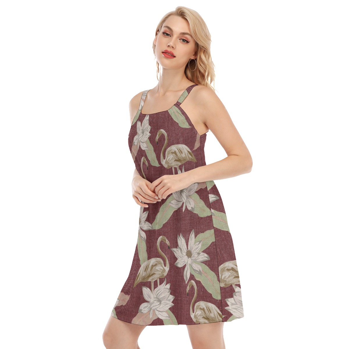 Flamingo Tropical Dress For Women