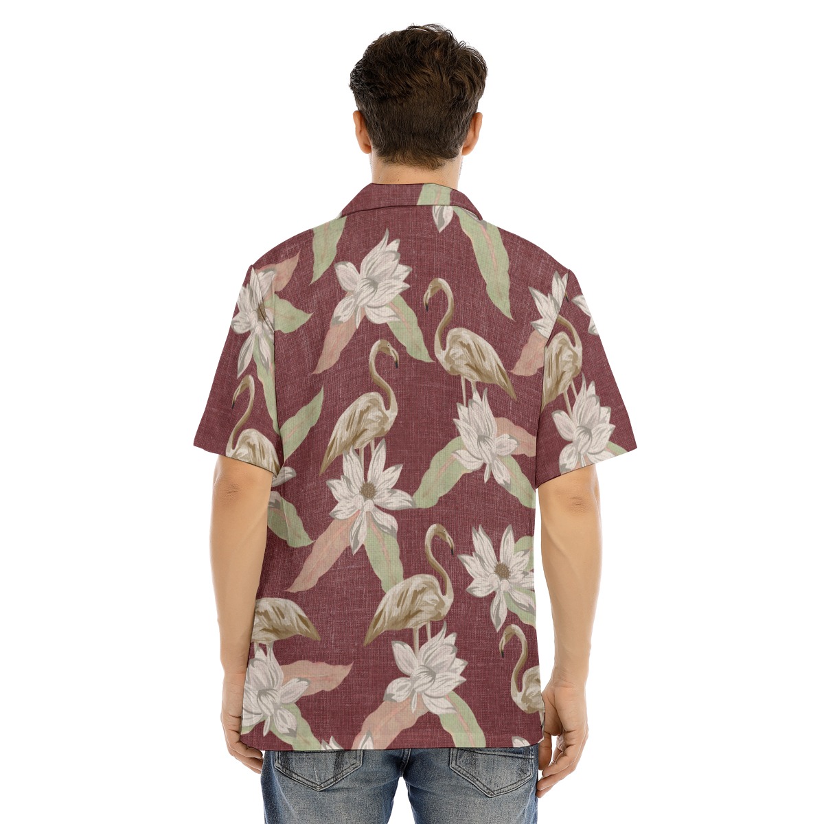 Vintage Flamingo Hawaiian Shirt For Men