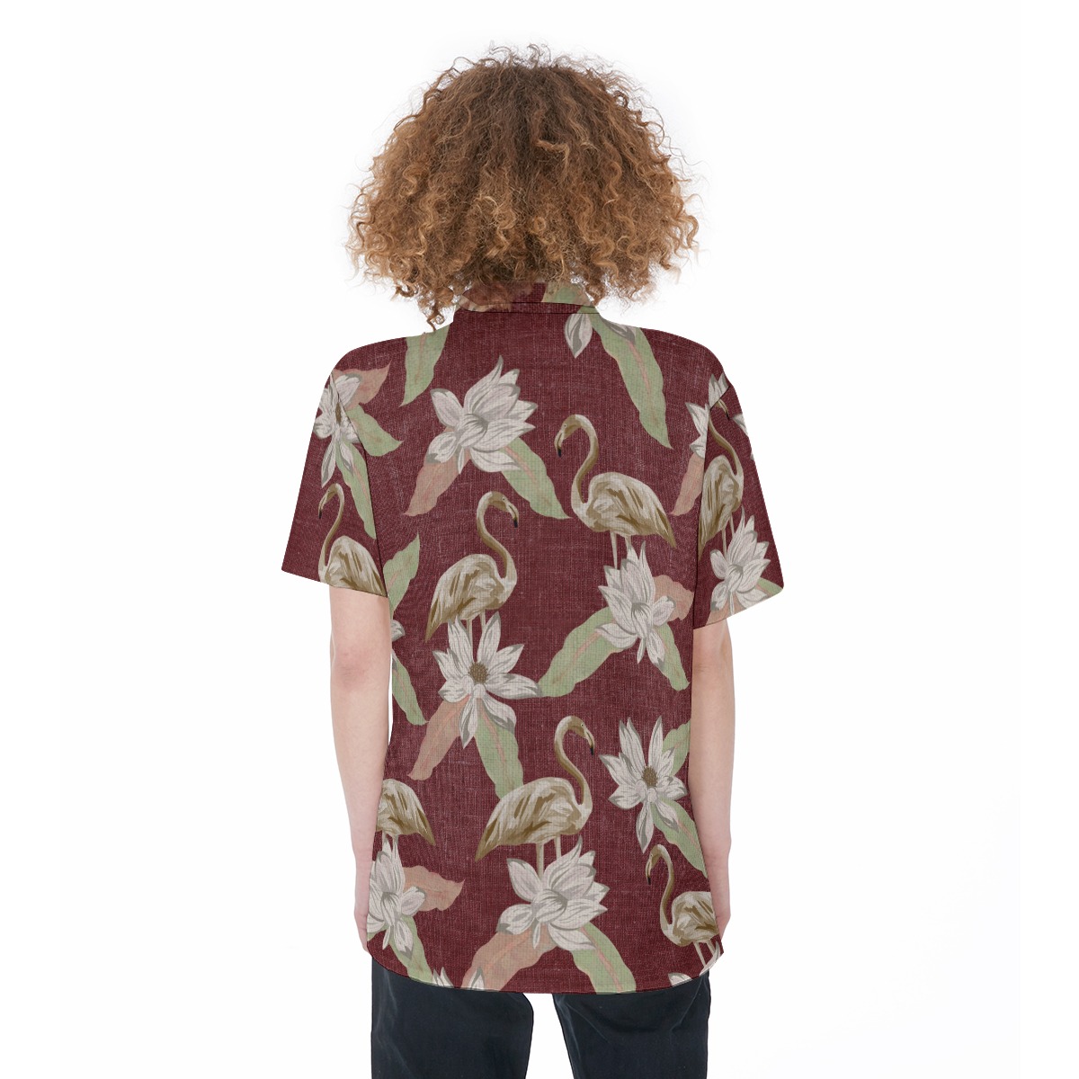 Vintage Flamingo Aloha Shirt For Women