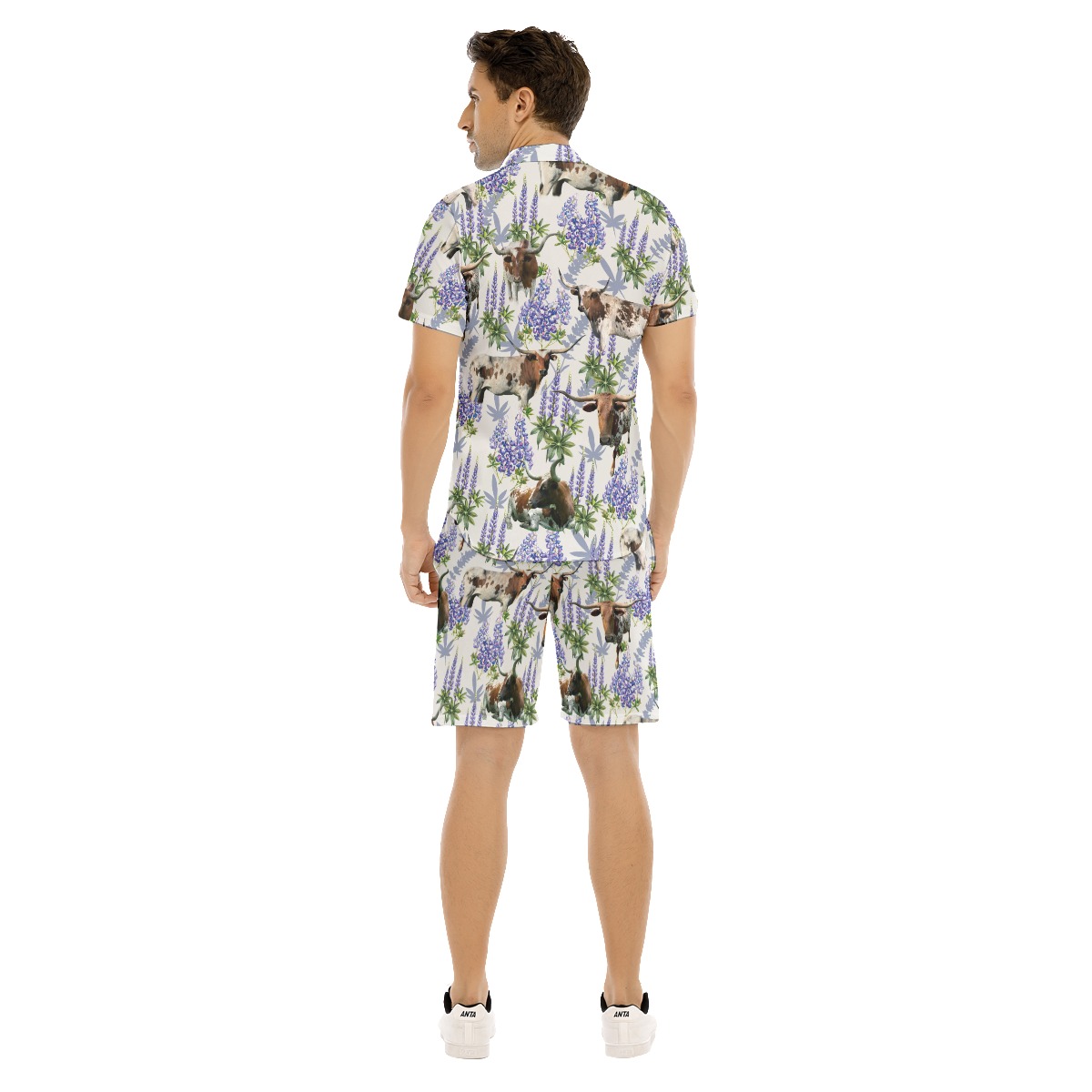 Longhorn Bluebonnet Texas Matching Hawaiian Set