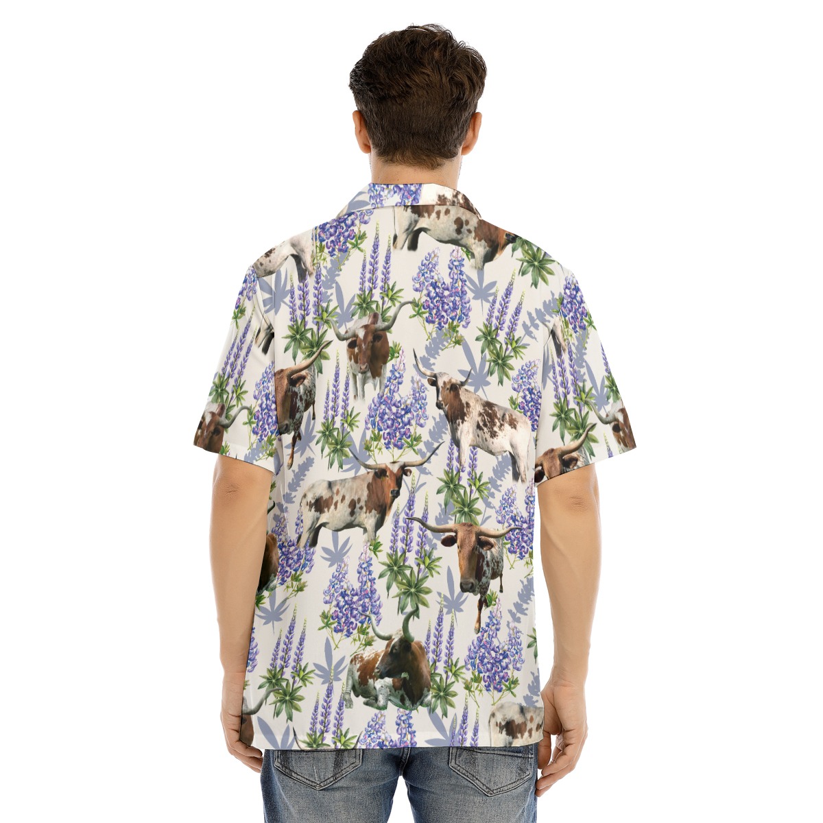 Texas Longhorn Bluebonnet Hawaiian Shirt