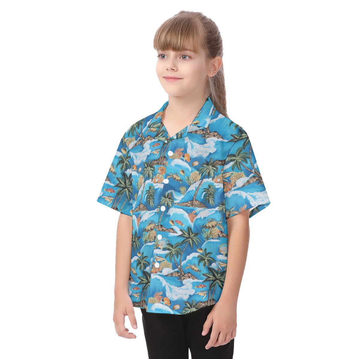 Turtle Lover Hawaiian Shirt For Kids