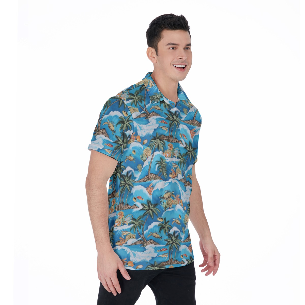 Turtle Ocean Men's Polo Shirt For Summer Outfit