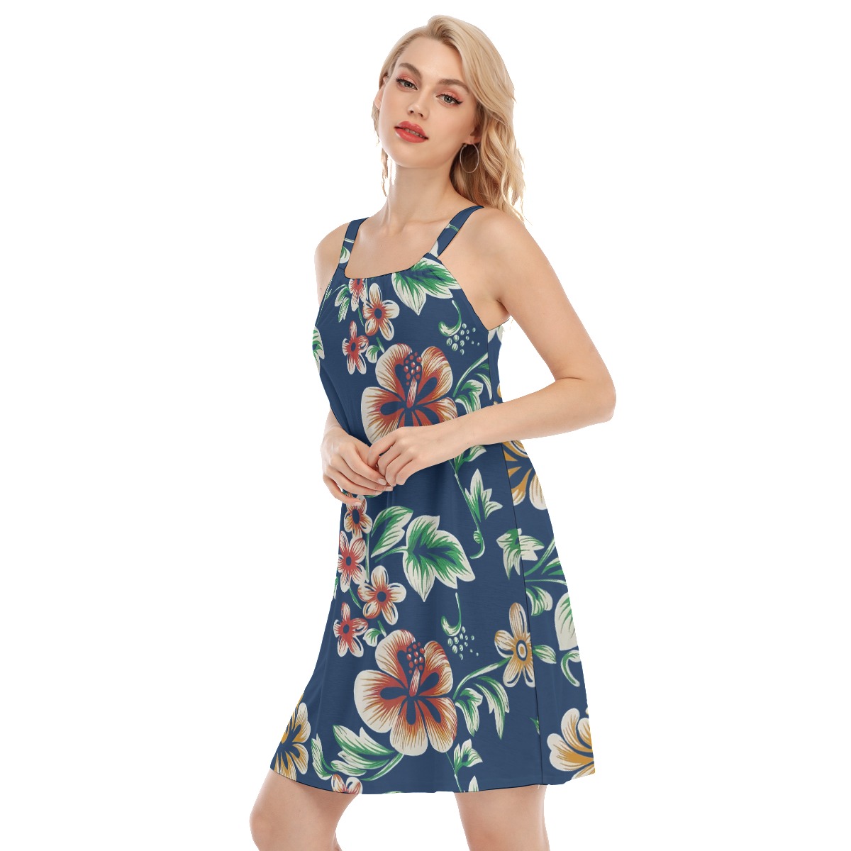 Floral Vintage Tropical Hawaiian Dress
