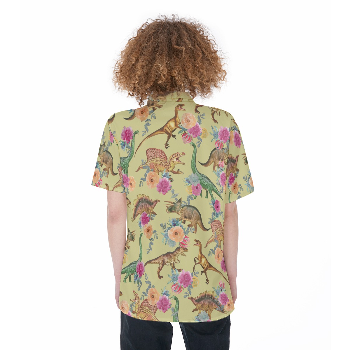 Dinosaur Button Up Hawaiian Shirt