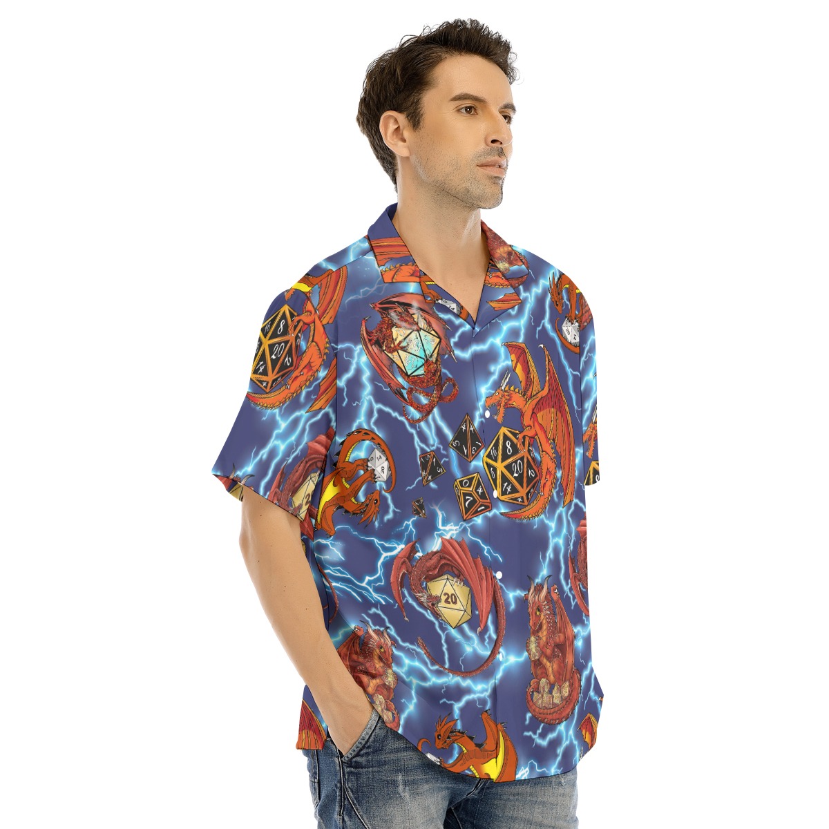 Dnd Hawaiian Shirt For Men | Dungeons & Dragons Button Up Shirt