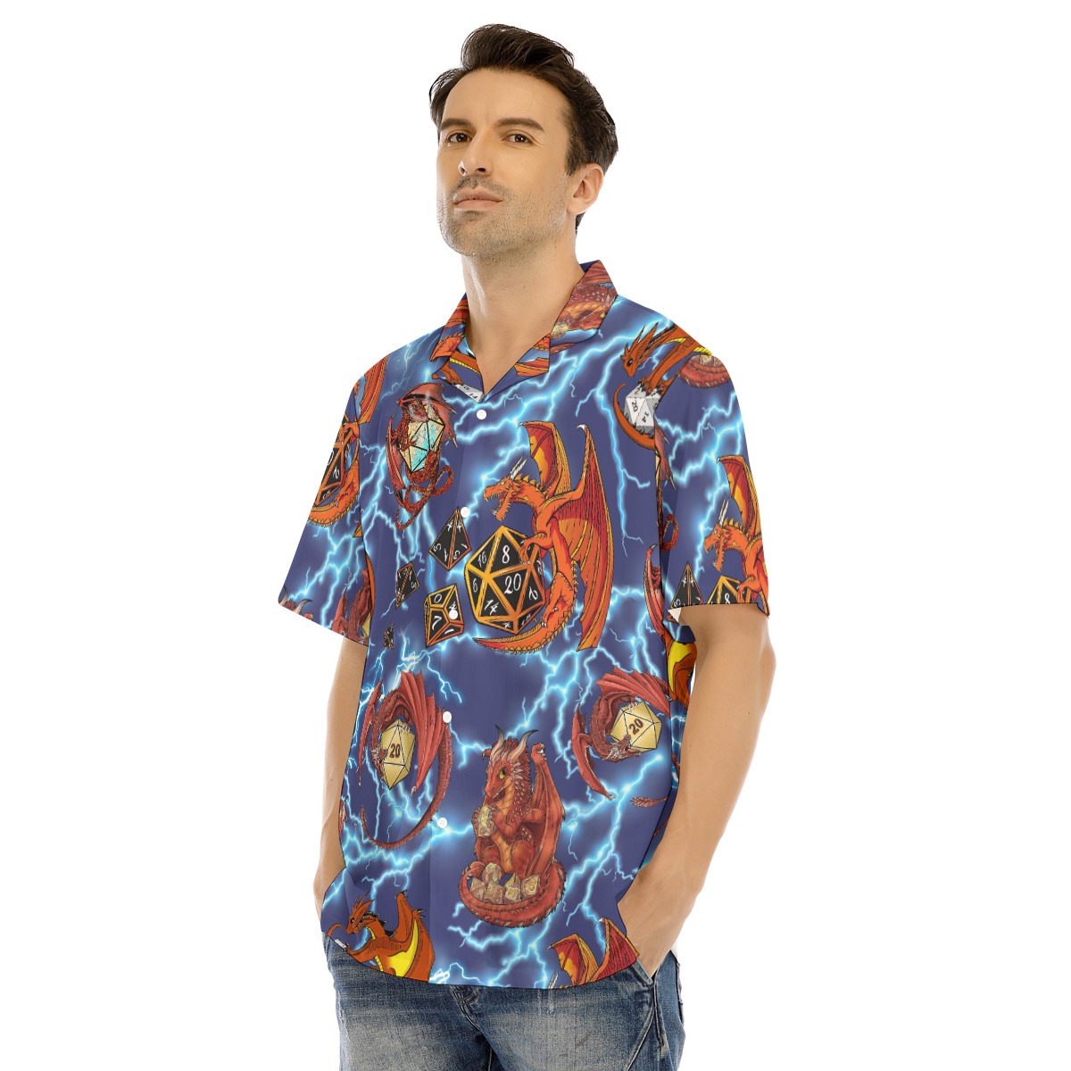 Dnd Hawaiian Shirt For Men | Dungeons & Dragons Button Up Shirt
