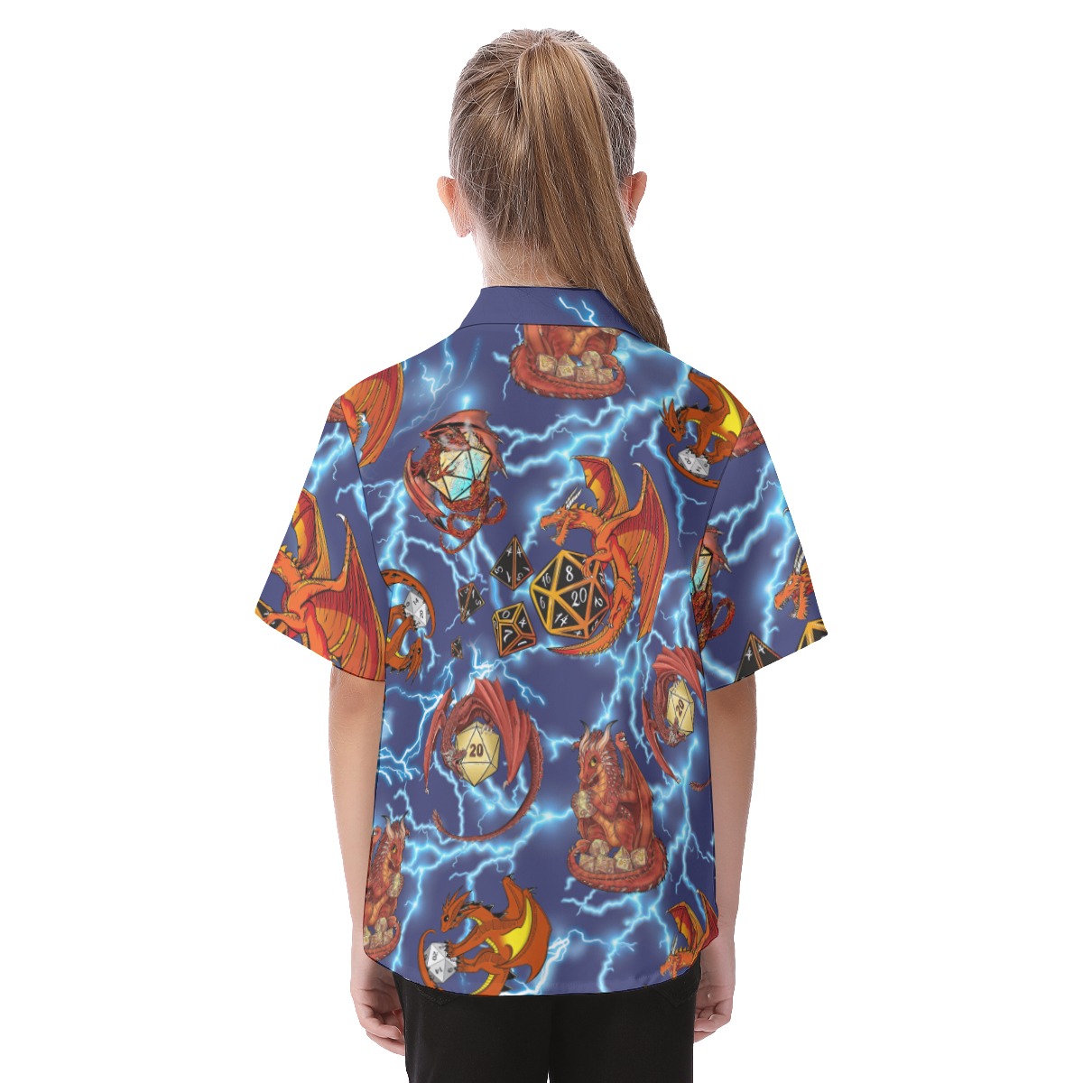Dungeons and Dragons Hawaiian Button Up Shirt For Kids