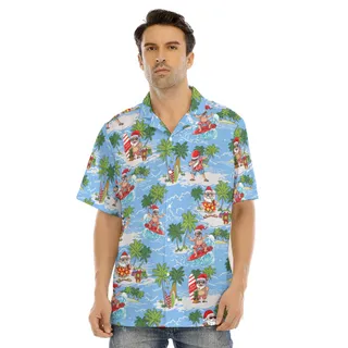 Santa Claus Surfing Hawaiian Shirt