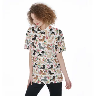 Dachshund Floral Women's Hawaiian Shirt