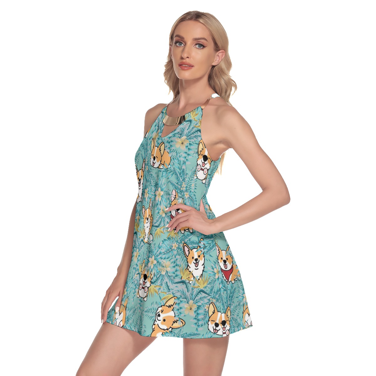 Unique Corgi Women's Hawaiian Dress