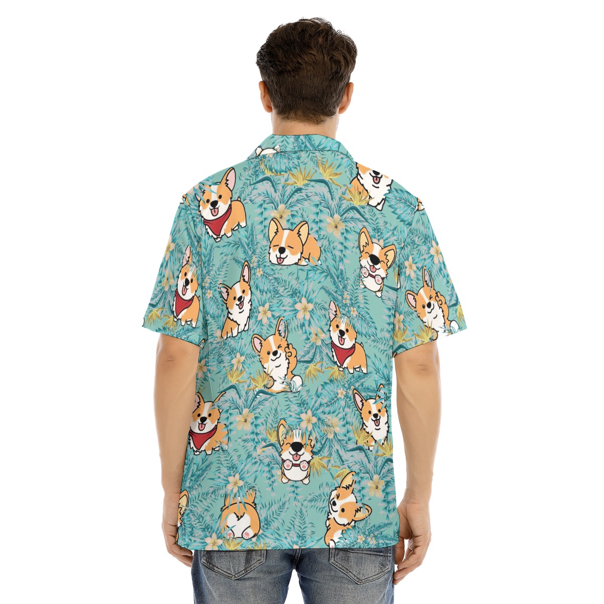 Tropical Corgi Hawaiian Shirt For Men