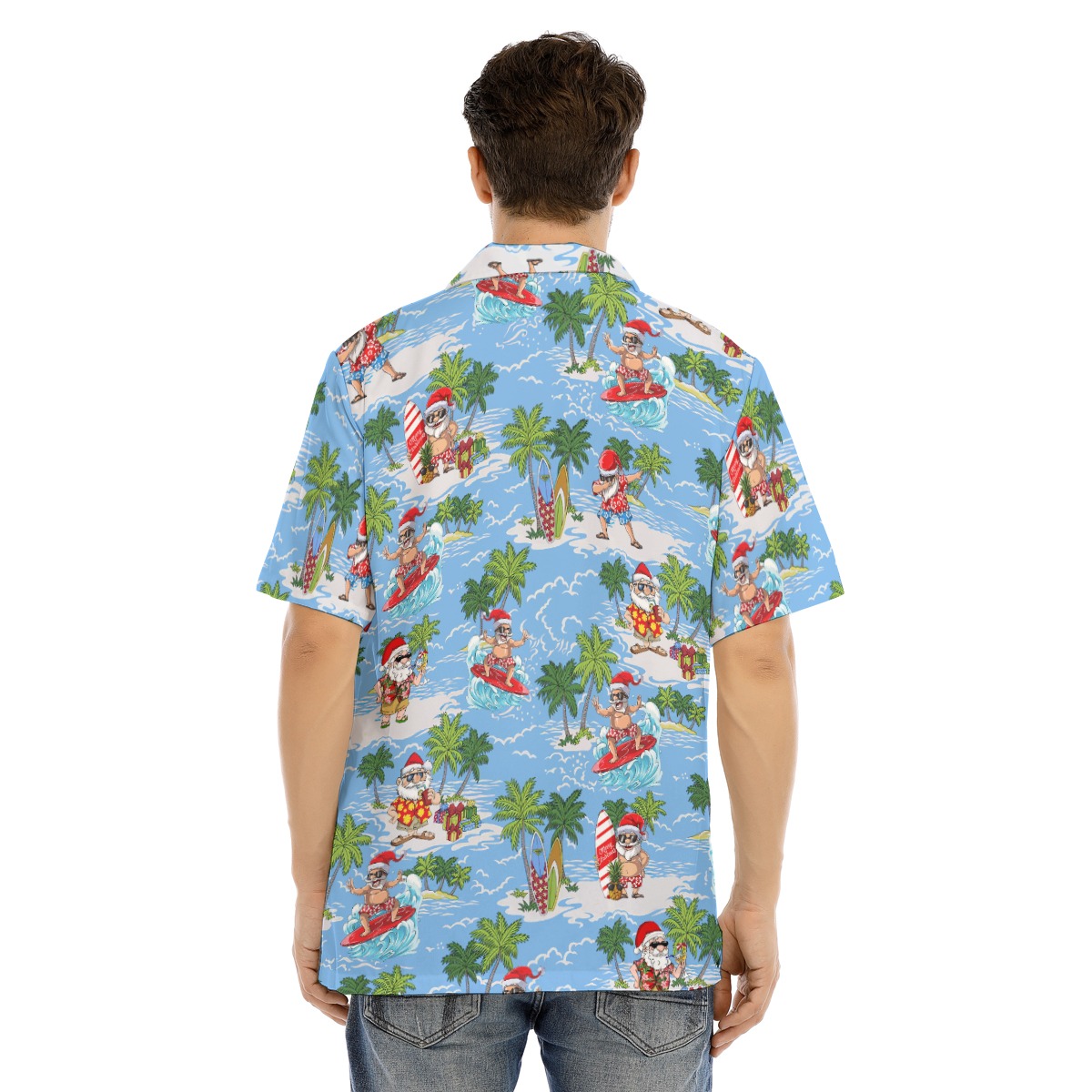 Santa Claus Surfing Hawaiian Shirt