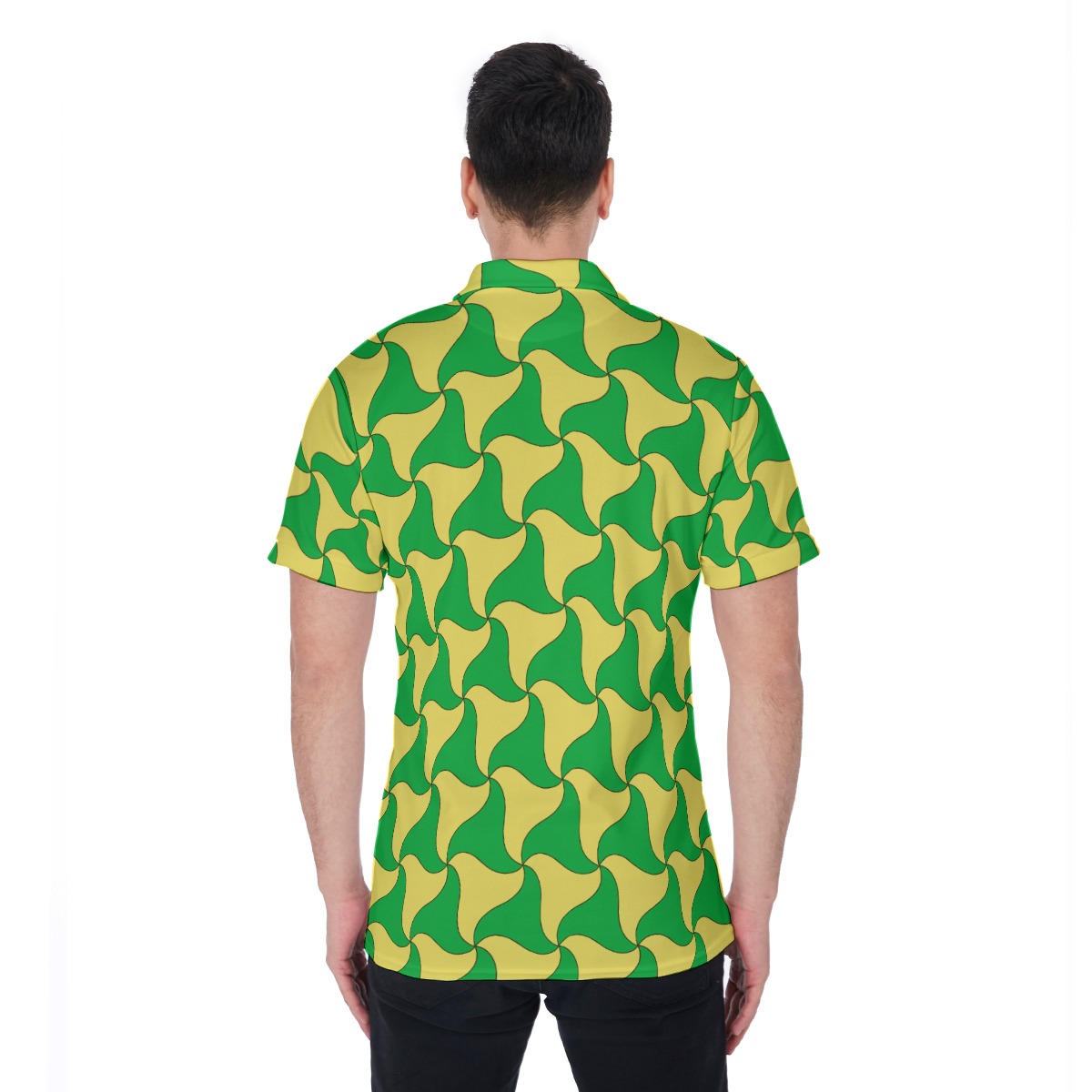 Green And Yellow Funny Hawaiian Polo Shirt