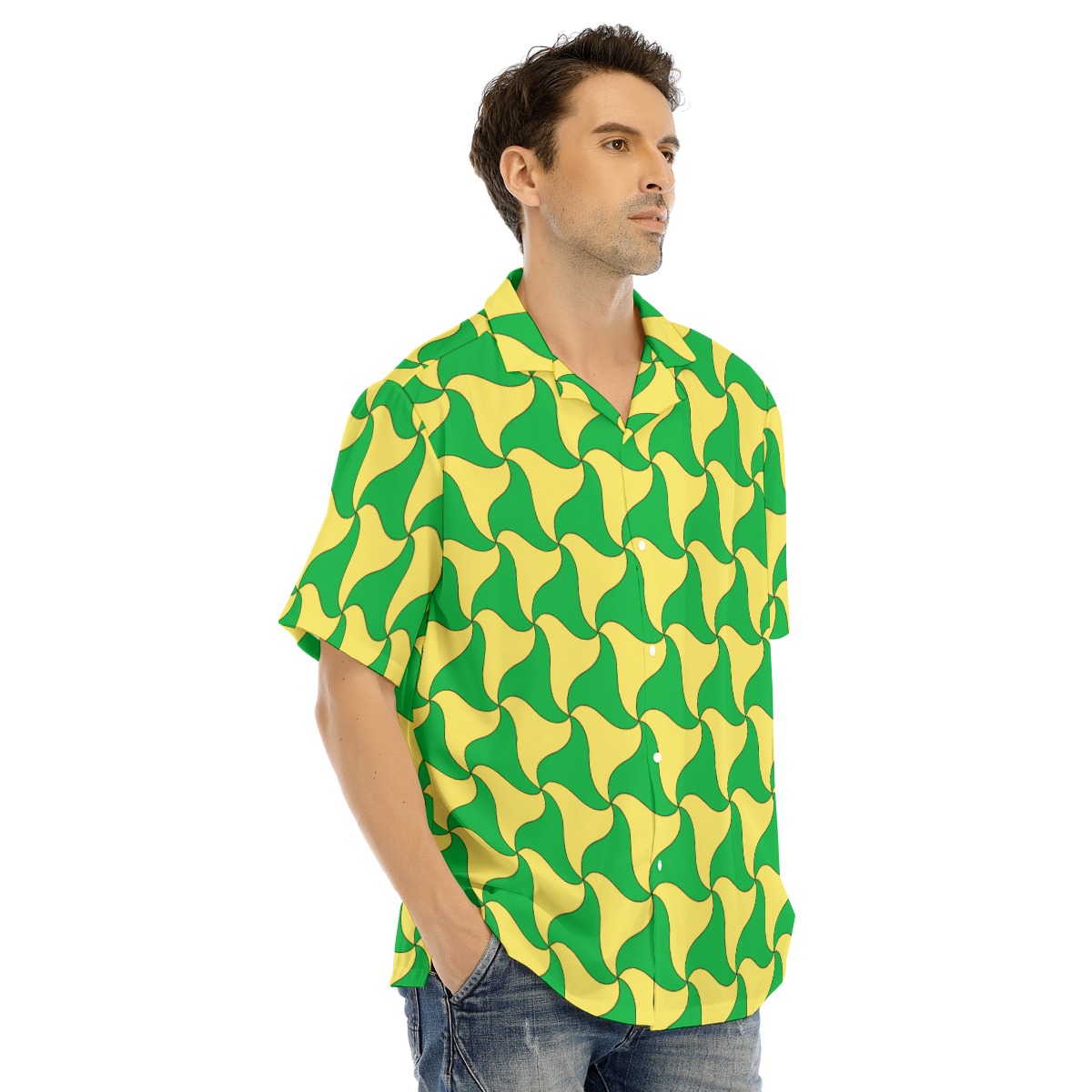 Funny Hawaiian Shirt | Green and Yellow Hawaiian Shirt