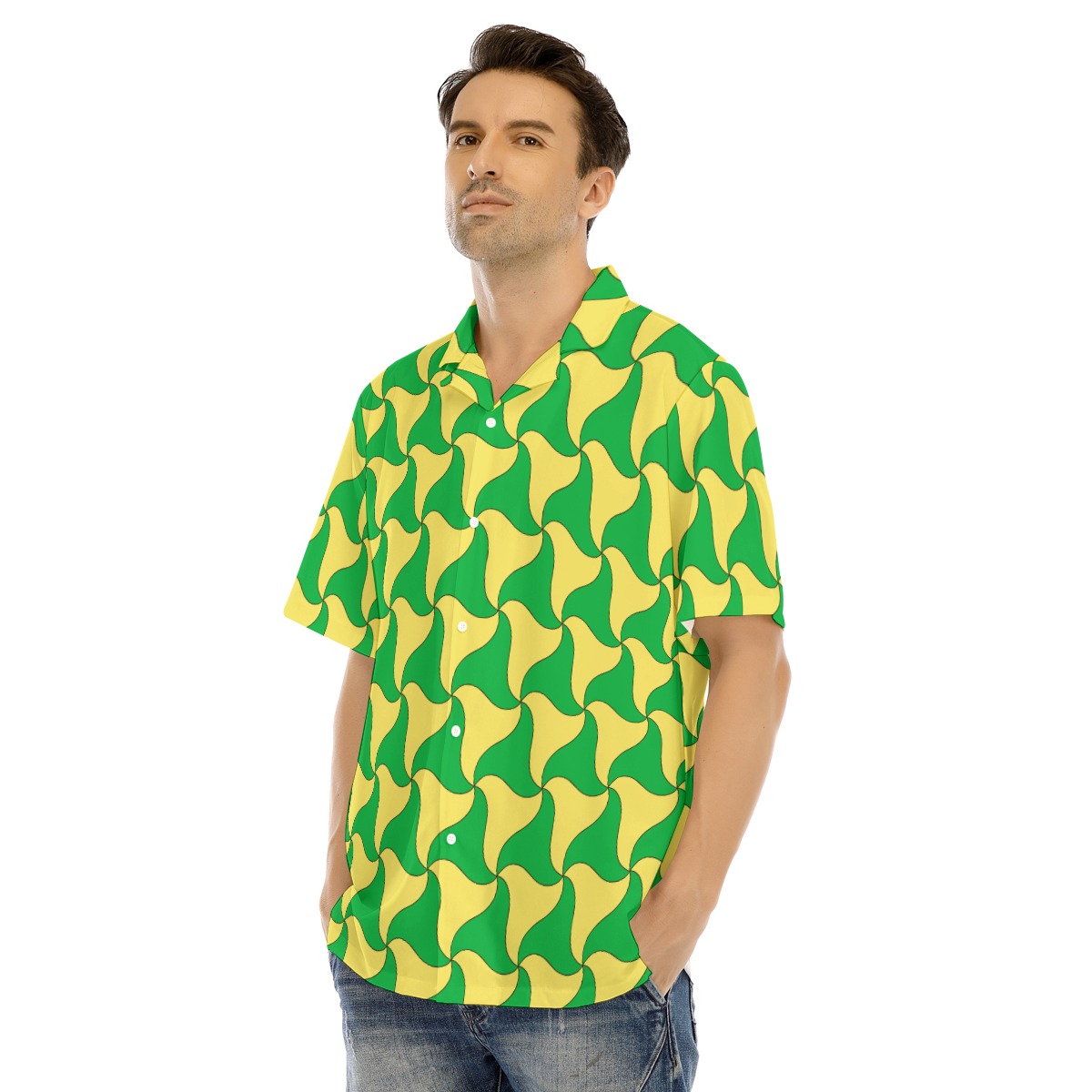 Funny Hawaiian Shirt | Green and Yellow Hawaiian Shirt
