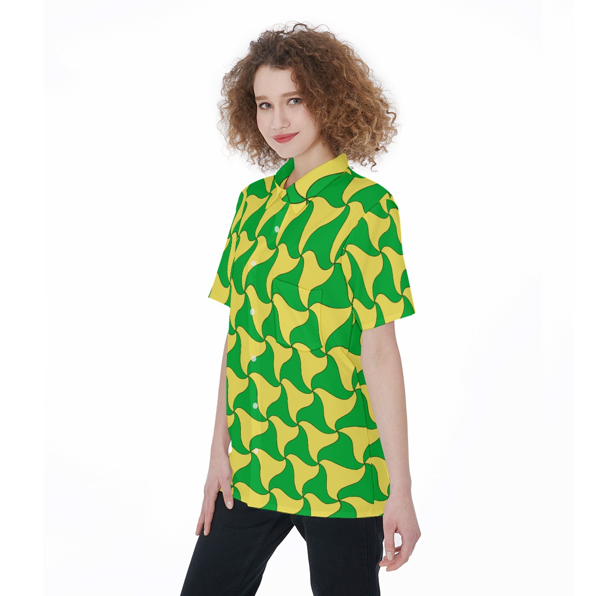 Green And Yellow Hawaiian Shirt | Funny Hawaiian Shirt For Women