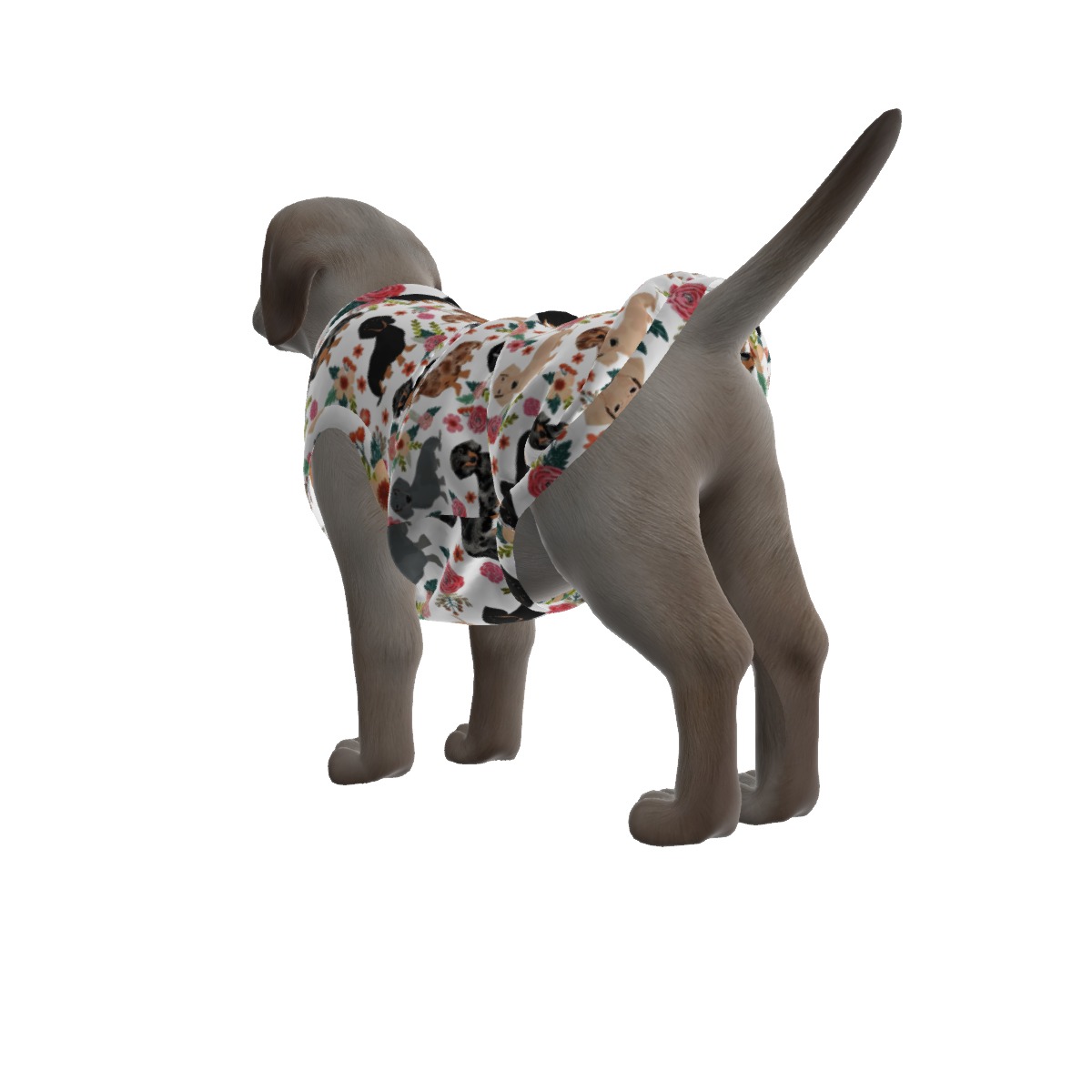Floral Dachshund Hawaiian Shirt For Dogs