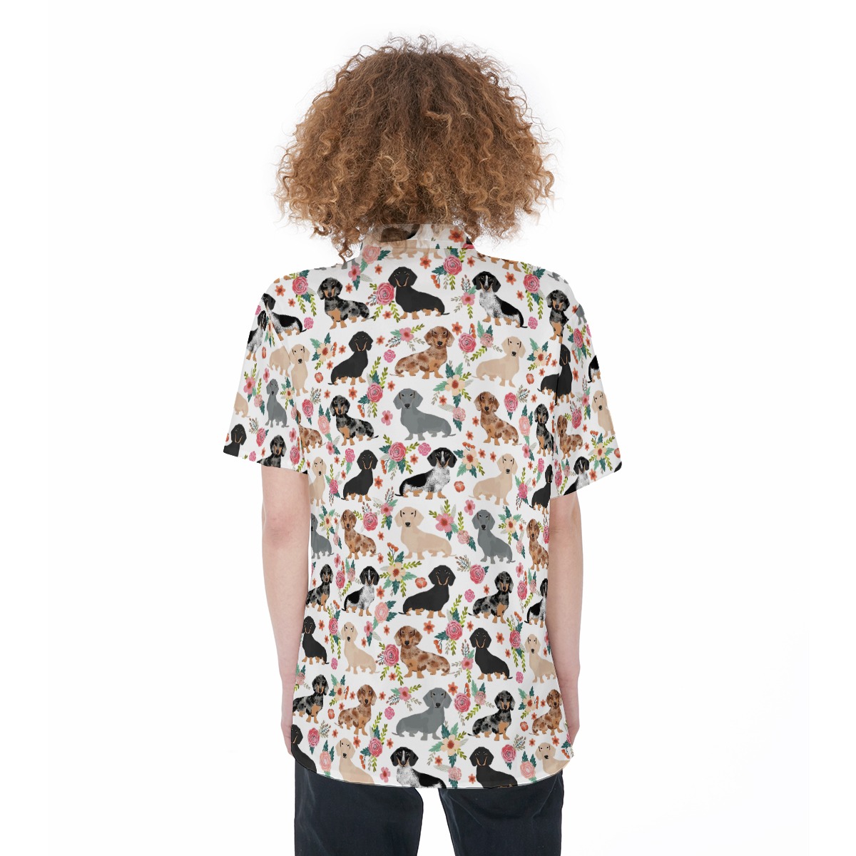 Dachshund Floral Women's Hawaiian Shirt