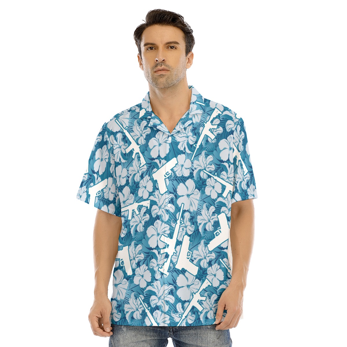 Tropical Gun Hawaiian Shirt - variant image 1