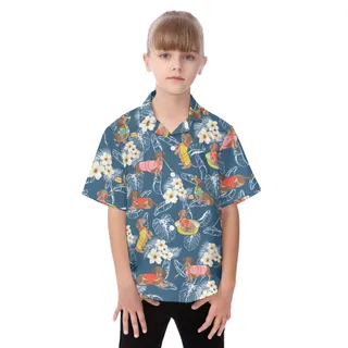 Cute Dachshund Aloha Shirt For Kids