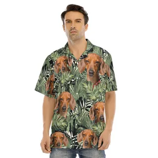 Tropical Dachshund Hawaiian Shirt For Men