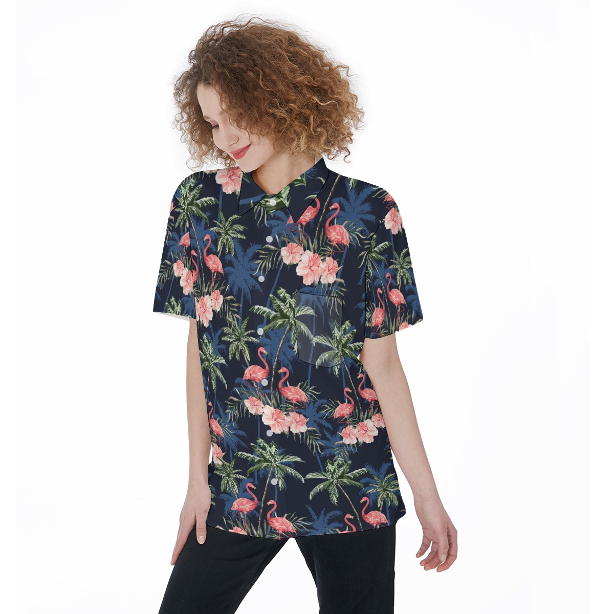 Tropical Flamingo Summer Shirt - variant image 1
