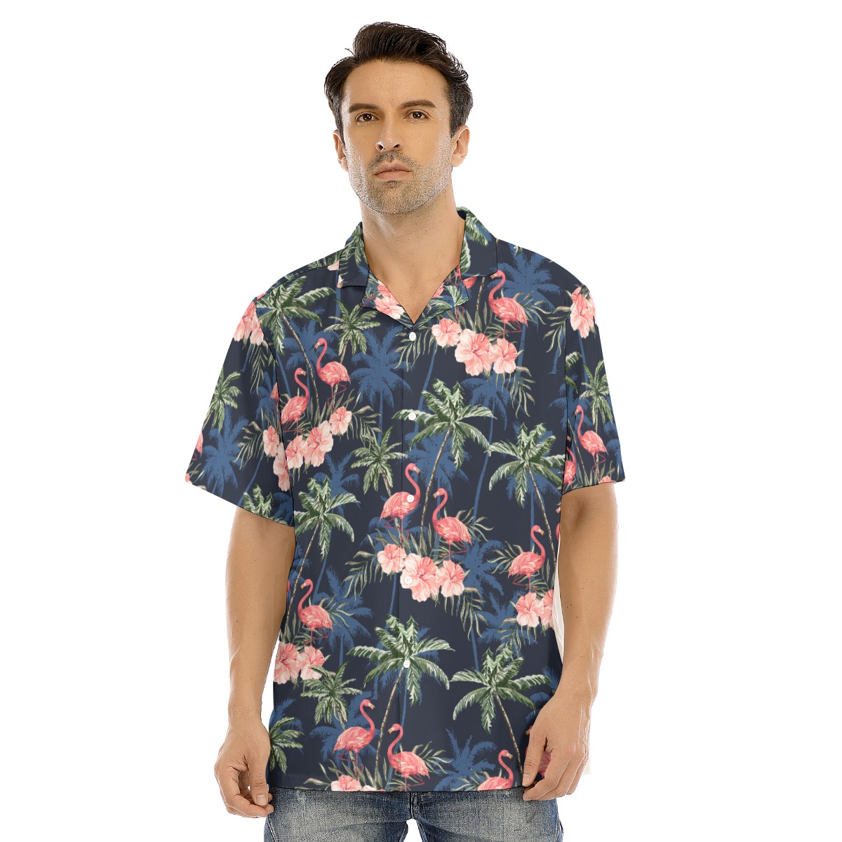 Men's Flamingo Hawaiian Shirt - variant image 1