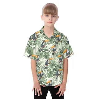 Toucan Aloha Shirt For Kids