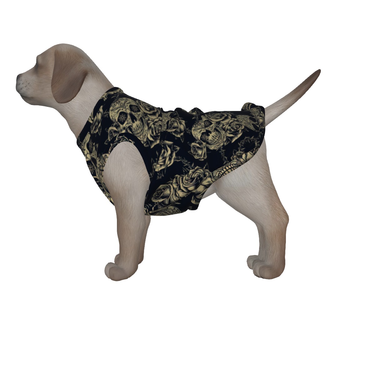 Skull Floral Hawaiian Shirt For Dogs - variant image 1