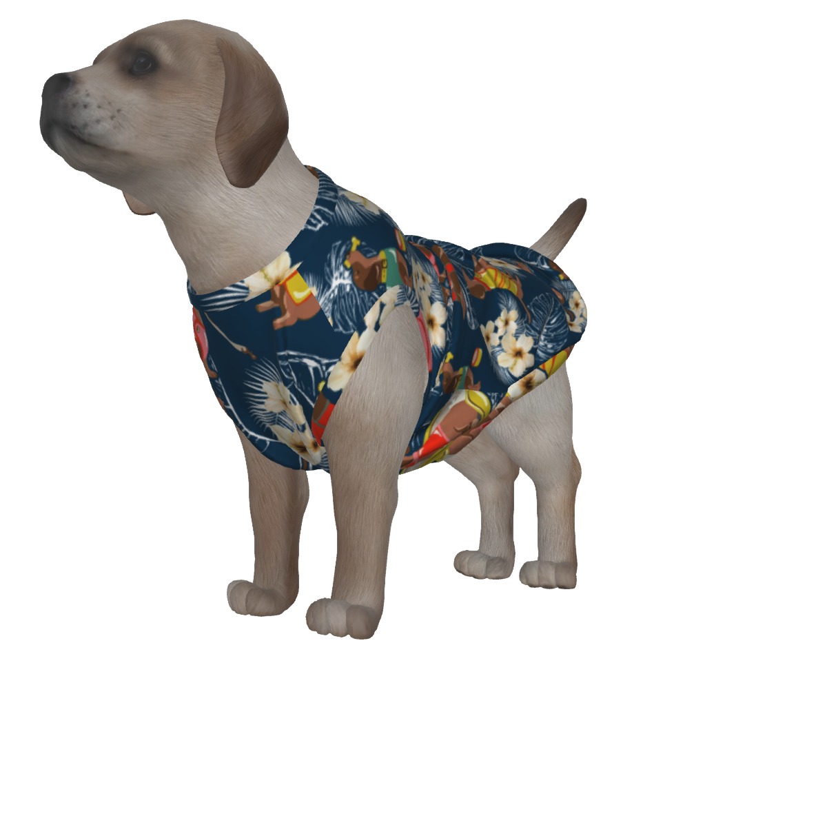 Blue Dachshund Hawaiian Shirt For Dogs