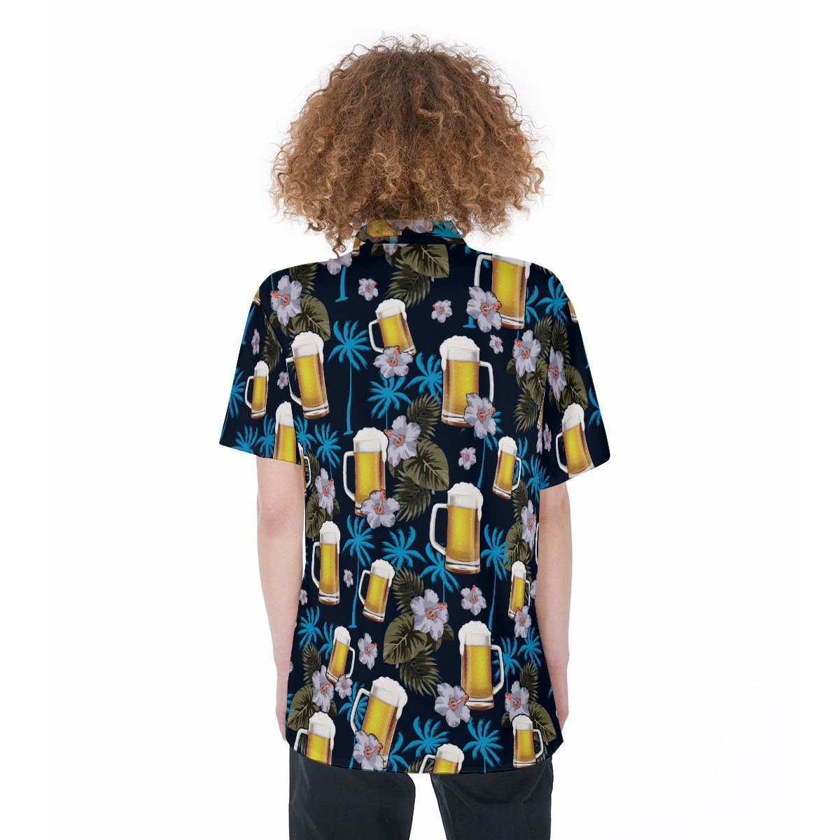 Drinking Party Aloha Shirt For Women | Beer Floral Hawaiian Shirt