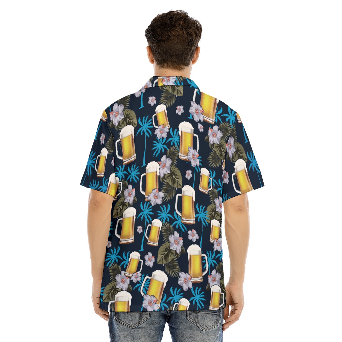 Beer Hawaiian Shirt For Men | Drinking Party Floral Tropical Shirt