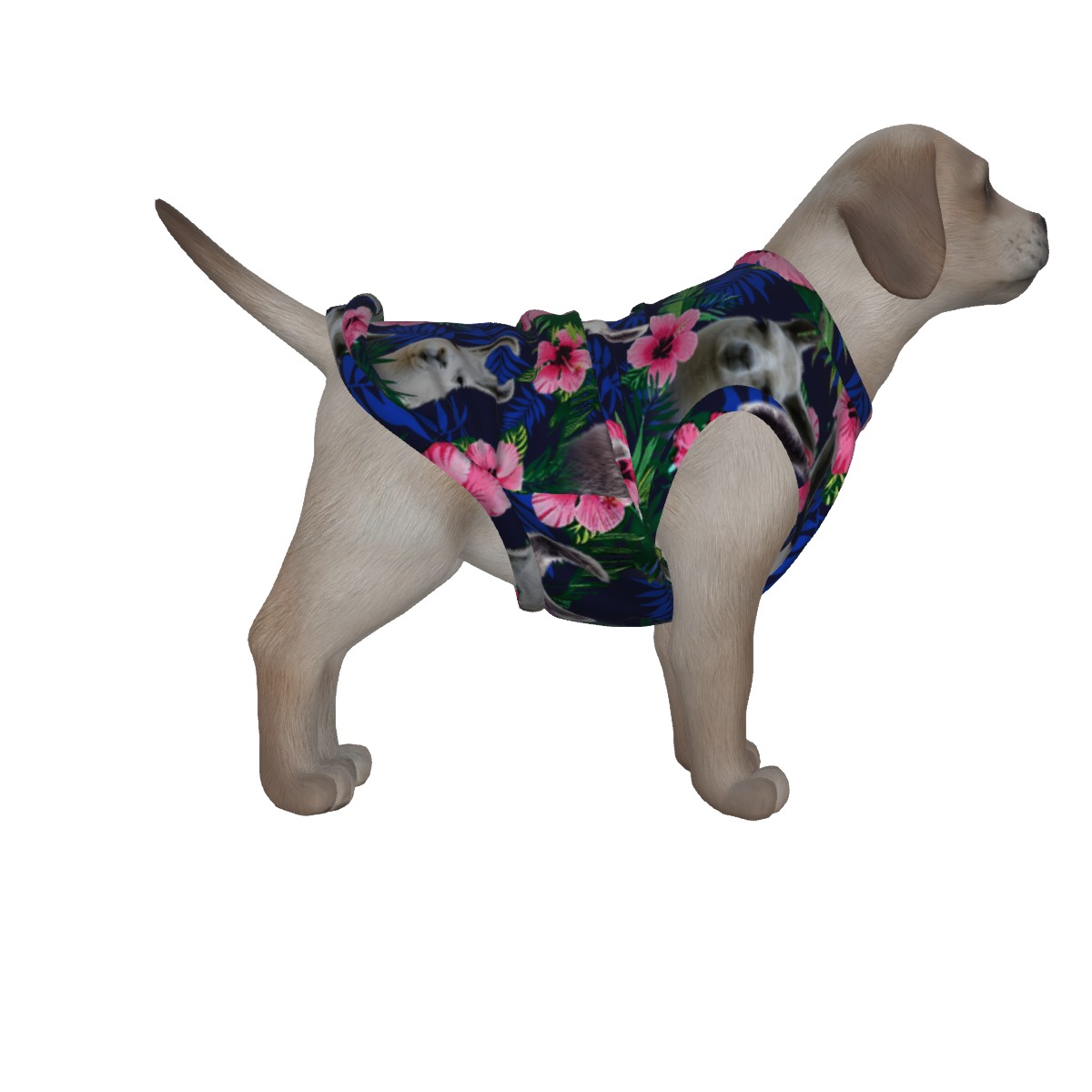 Matching Llama Tropical Hawaiian Tank Top For Dogs