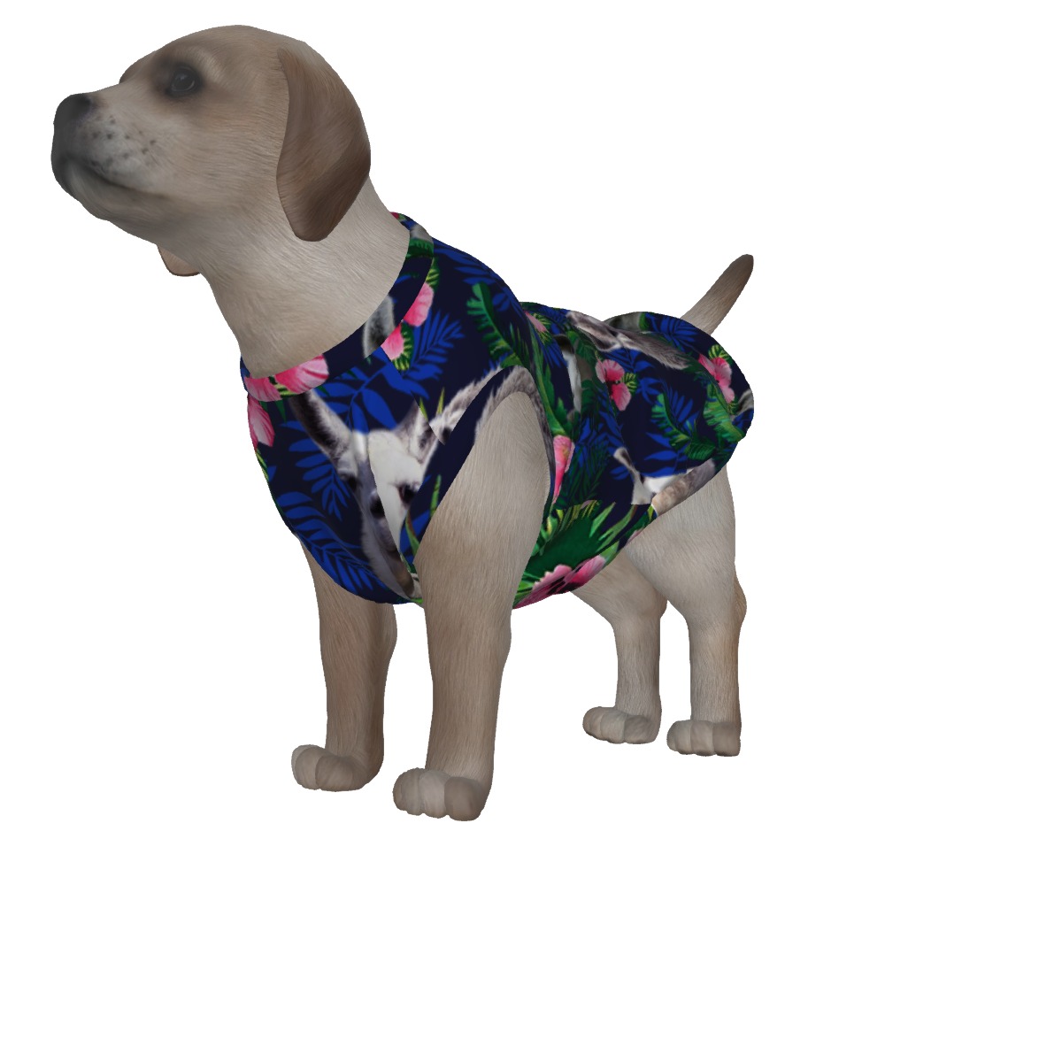 Matching Llama Tropical Hawaiian Tank Top For Dogs