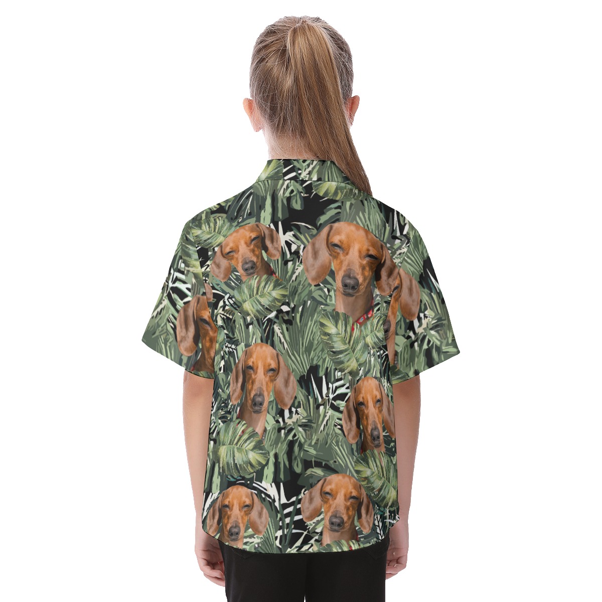 Dachshund Aloha Shirt For Kids